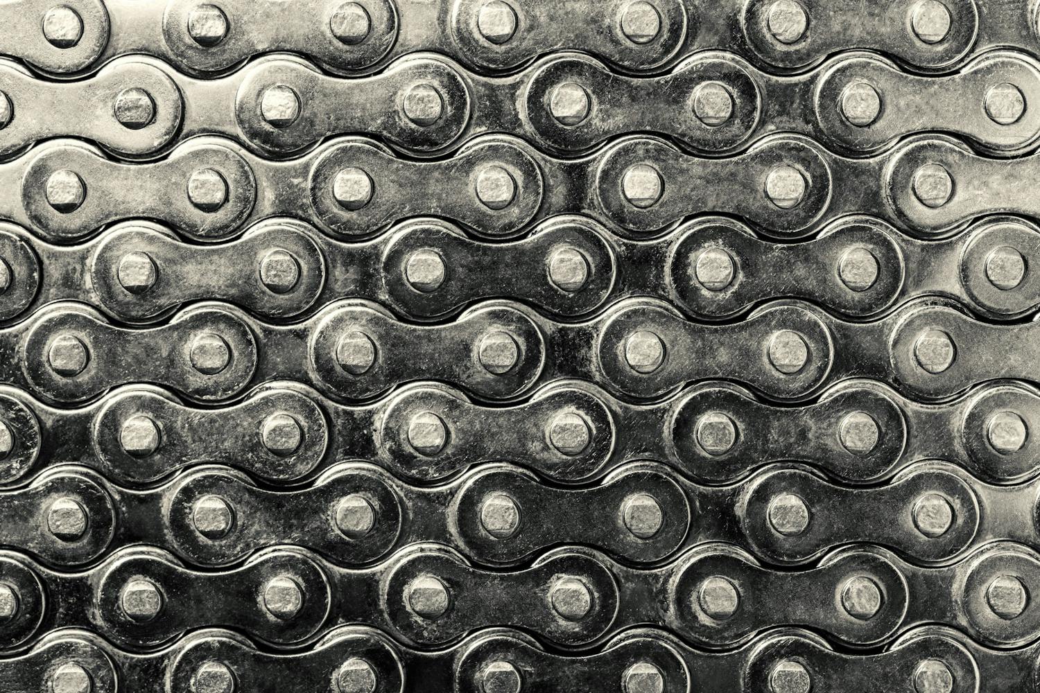 Makrobilde av sykkelkjede